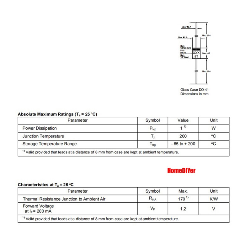 1/2W Zener Diode 0.5W 500mW DIP Zener Diodes 2.4V 2.7V 3V to 33V Various Values