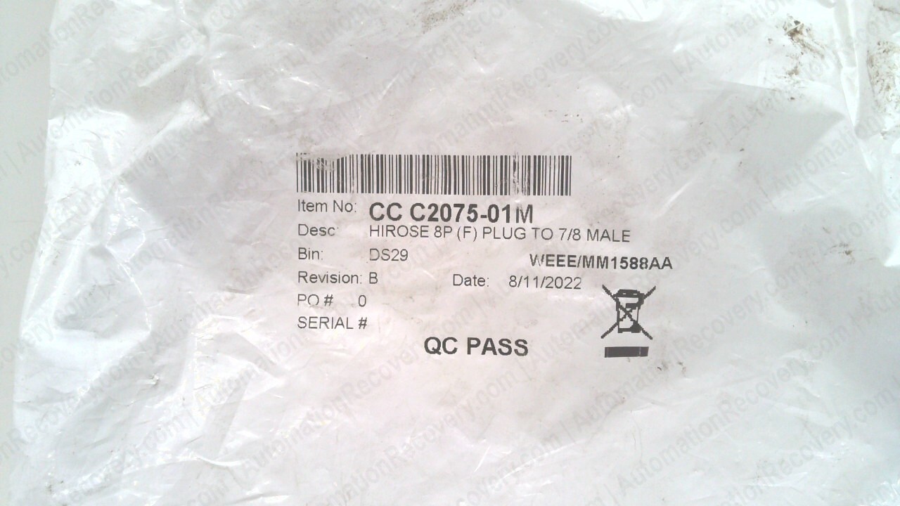 TELEDYNE DALSA CC C2075-01M, HIROSE DOUBLE-ENDED NANO I/O CABLE, NEW #335070