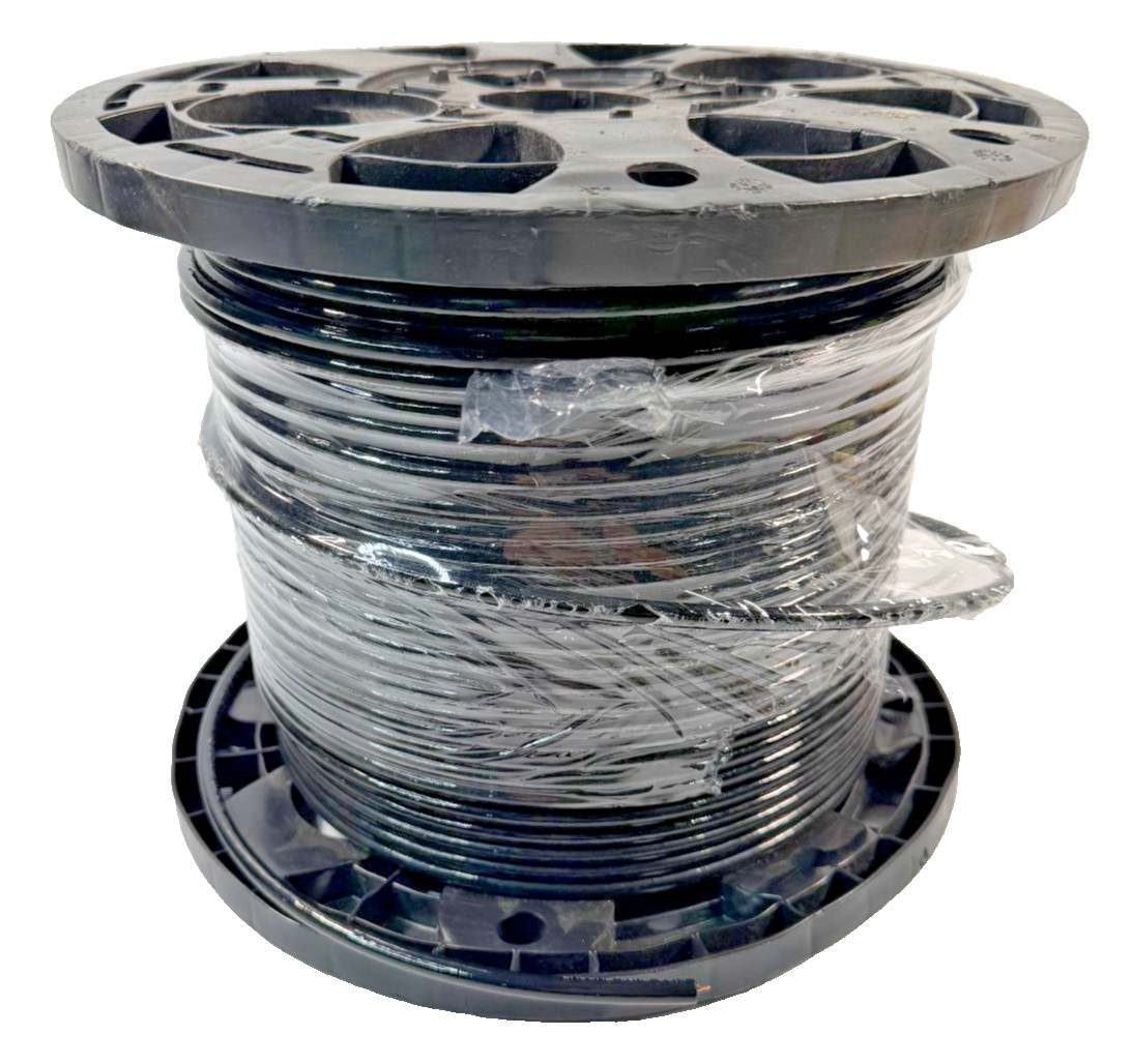 (500FT) Encore Wire 6 AWG THHN Black Stranded SuperSlick Elite 6 Gauge NEW