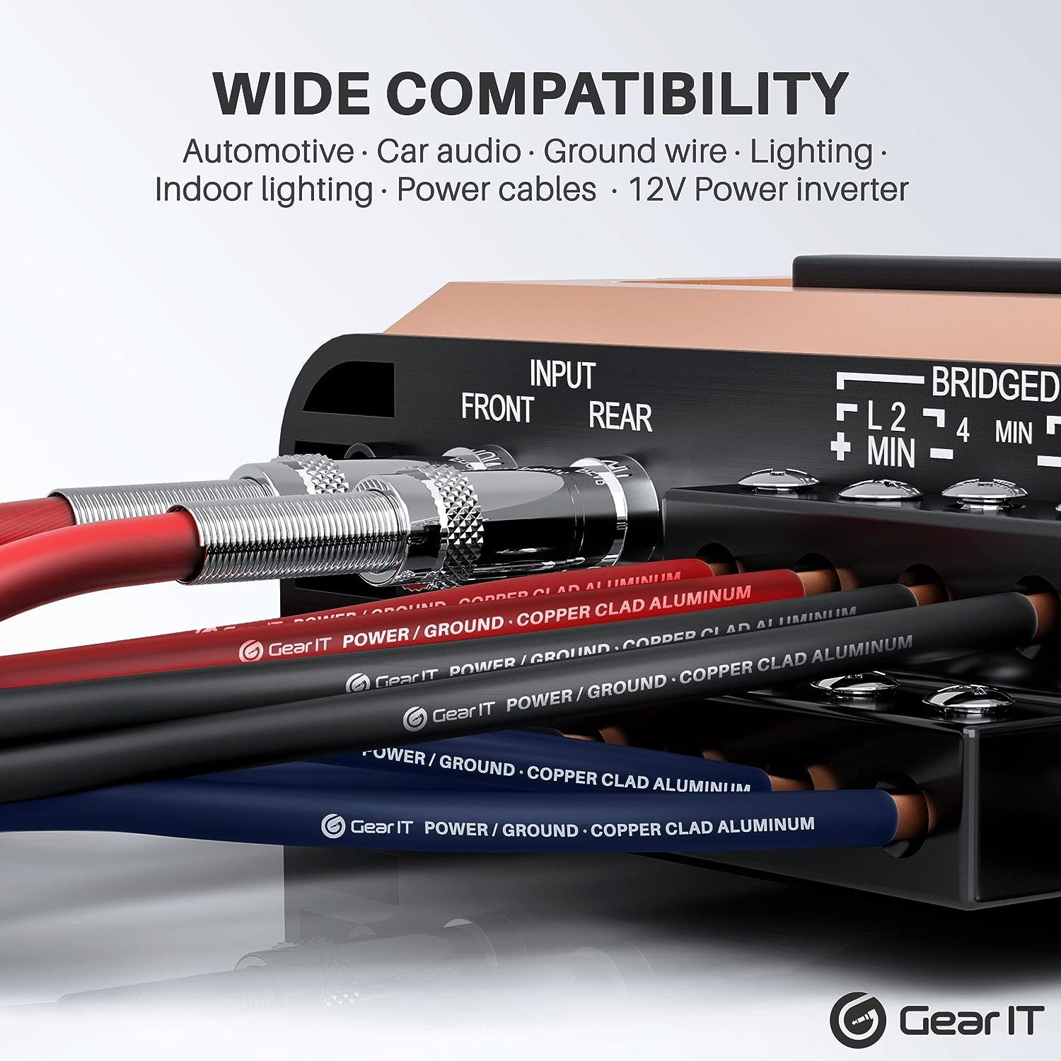 GearIT 1/0 Gauge Wire (25ft Each – Black/Red – 25ft Each,
