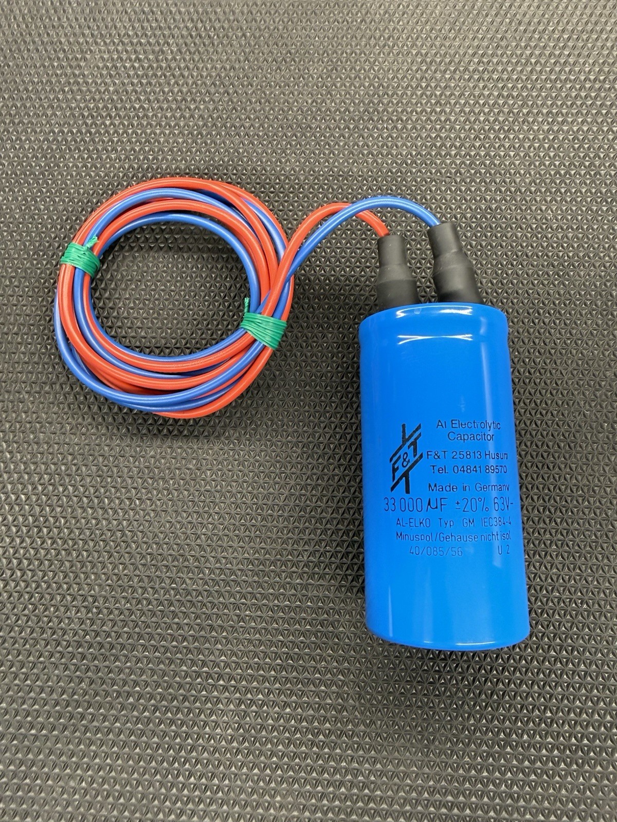 F&T 33000 uF 63V Capacitor, AL-ELK0 Typ GM IEC384-4