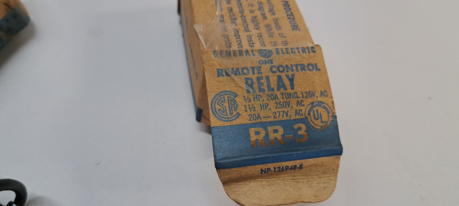 lot of 2 GE Low voltage Relay RR3