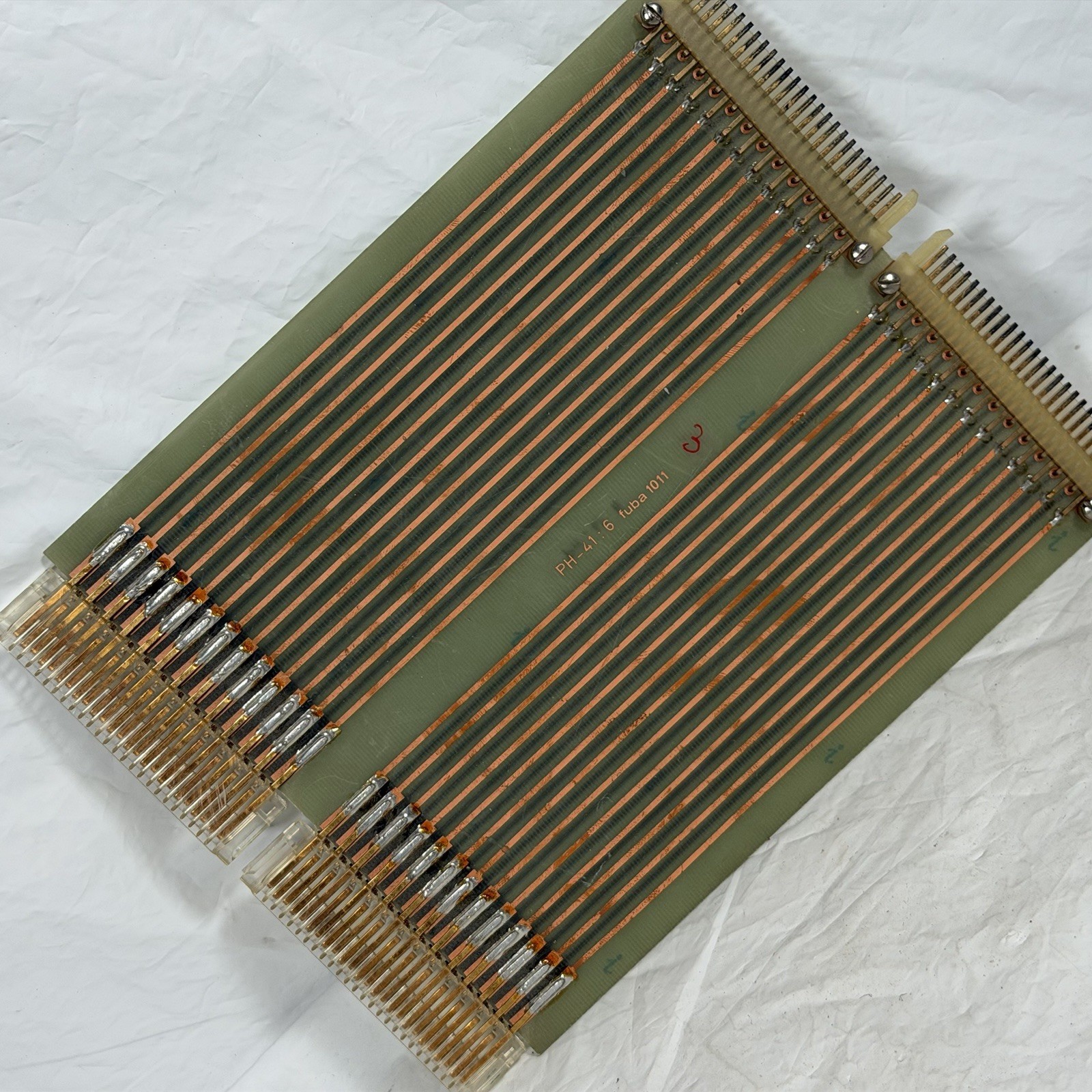 Vintage FUBA PH-41: 6 A 51 Connector Board, Industrial Gold Plated Bus Bar 1011