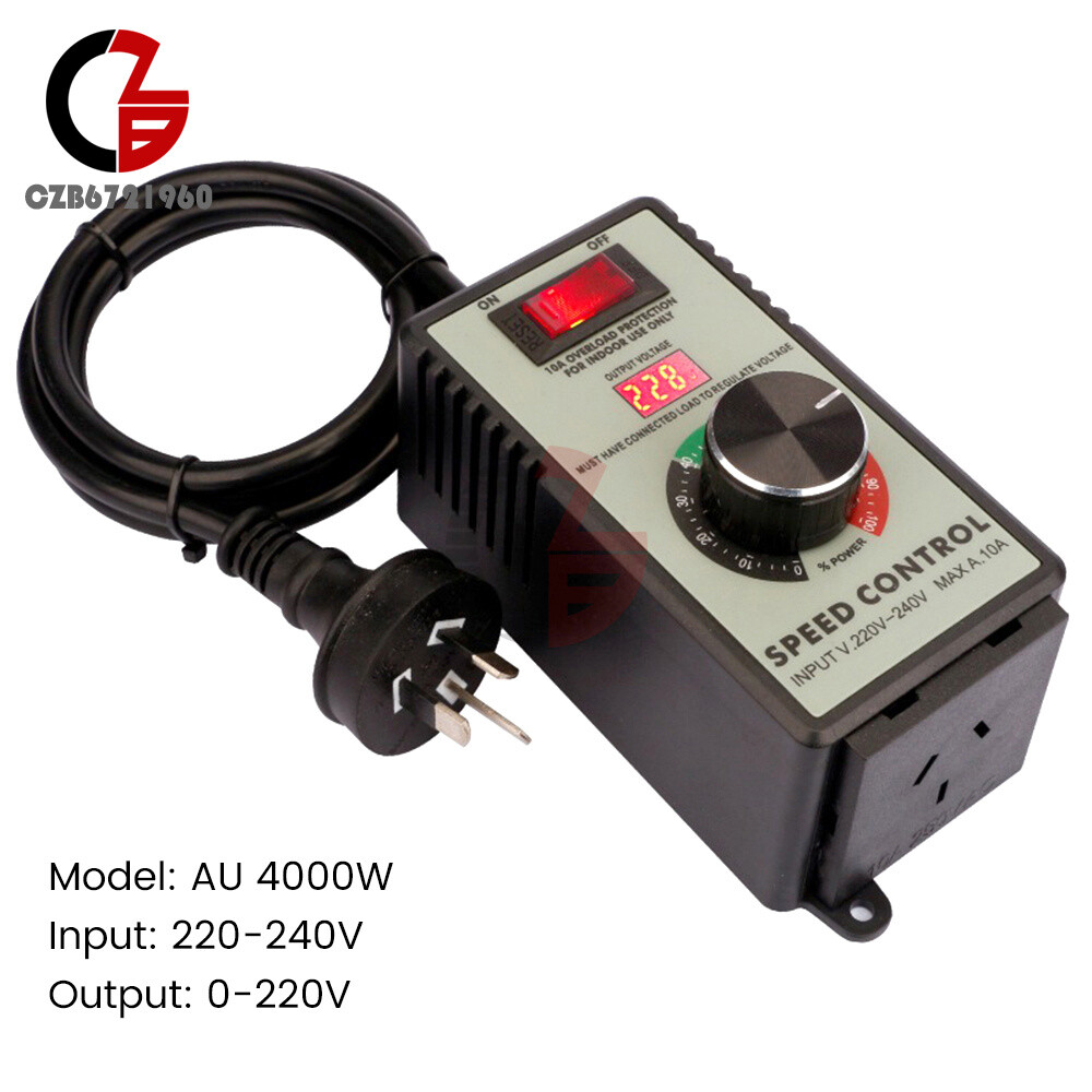 110V/220V Electric Motor Rheostat Variable Speed Controller For Router Fan 4000W