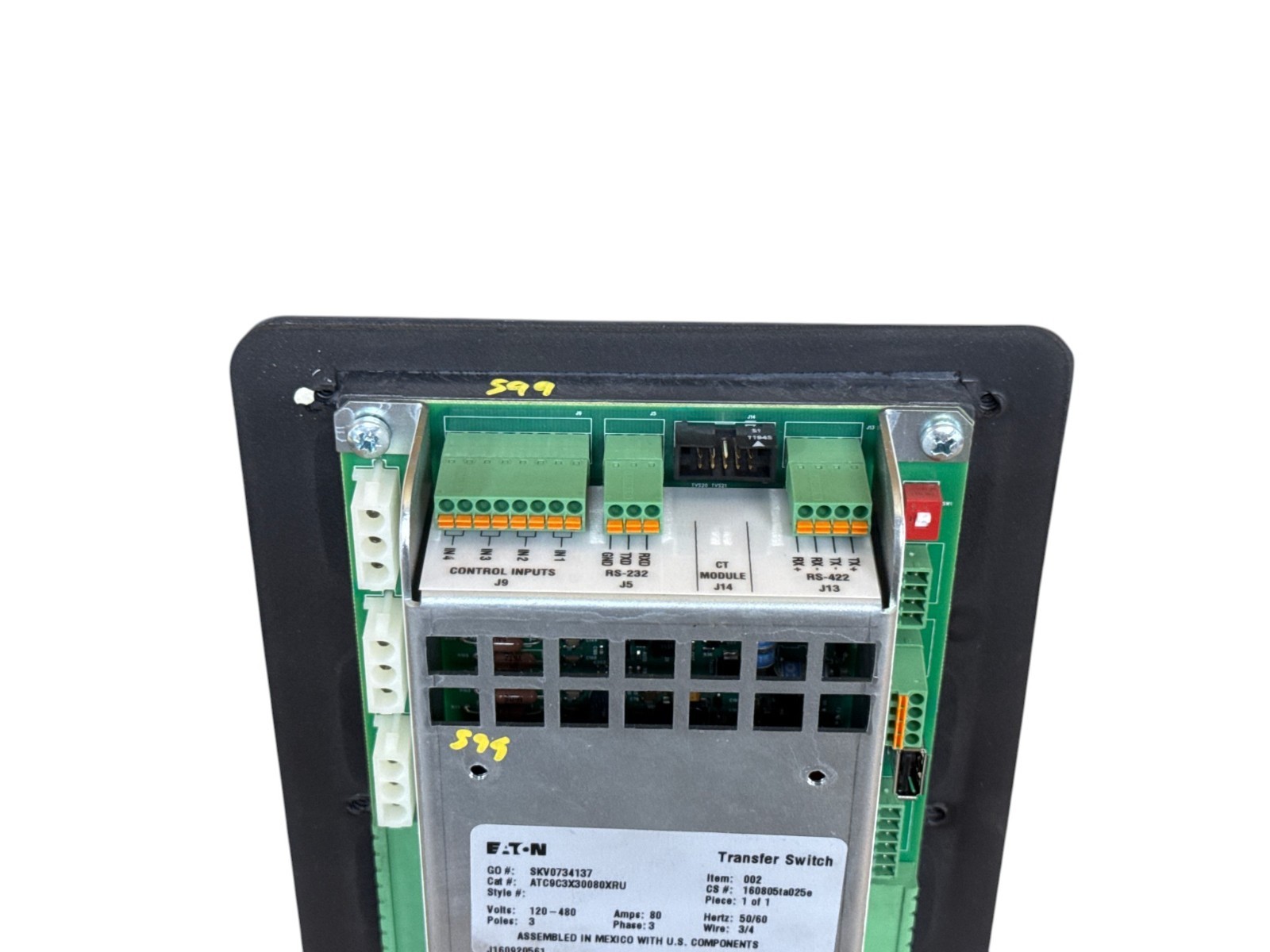 EATON 6D32428G01 ATC-900 AUTOMATIC TRANSFER SWITCH CONTROLLER MODULE PANEL