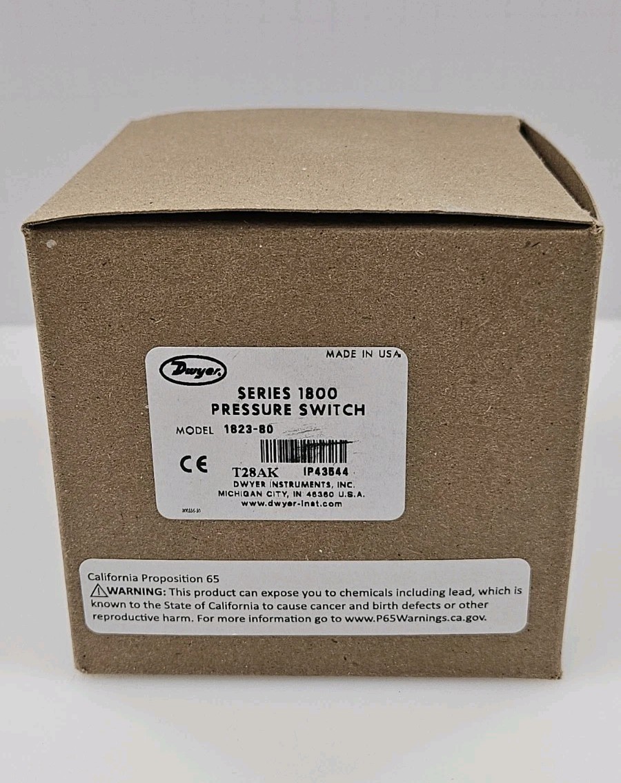 Dwyer 1823-80 Low Differential Pressure Switch《NIB》Priced To Sell 15A@120-480VAC