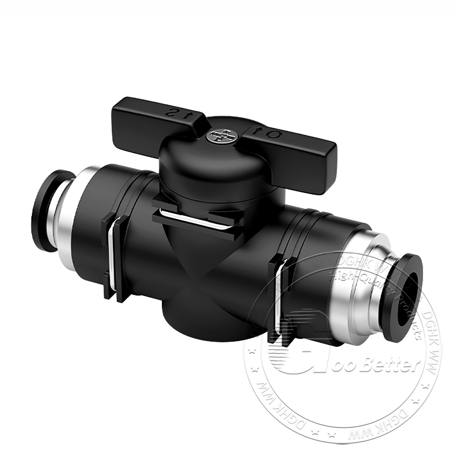 4mm-12mm Push Fit Ball Valve Shutoff Valves Pneumatic Fitting Straight