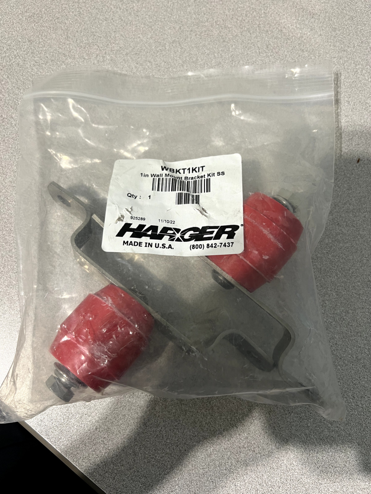HARGER WBKT1KIT, 1” Wall Mount Bracket Kit SS