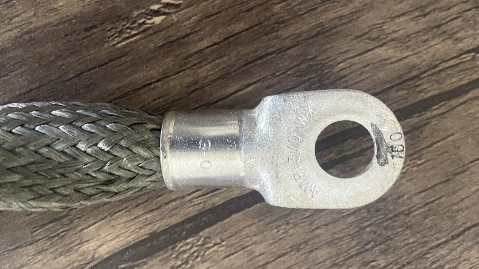 Flexible Braided Tin-Plated Copper Busbar Connector 1/4x 1 x 24”, End Holes 1/2”