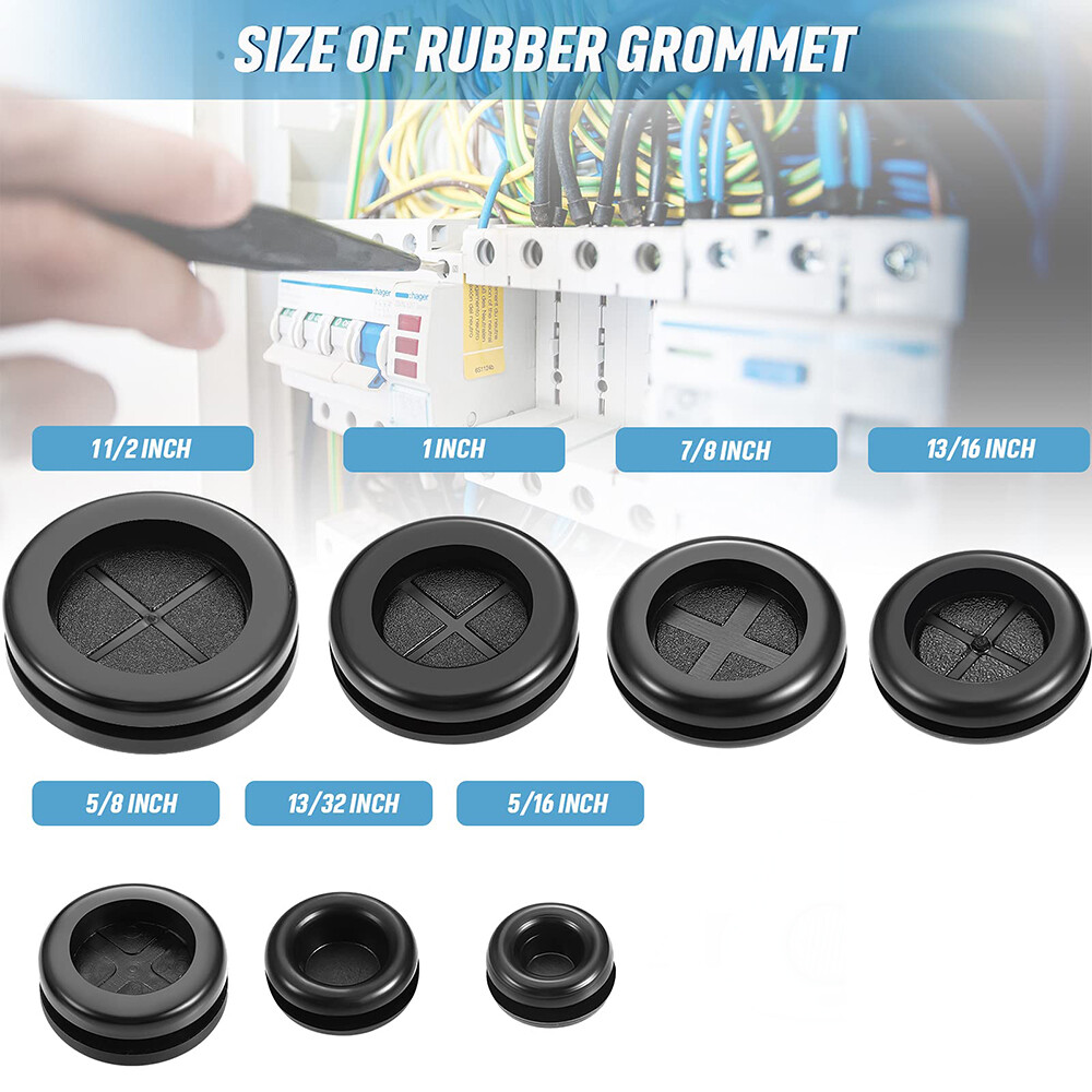 Round Rubber Plug Hole Grommet for Protecting Cable Wire Hole Plug 16mm – 100mm