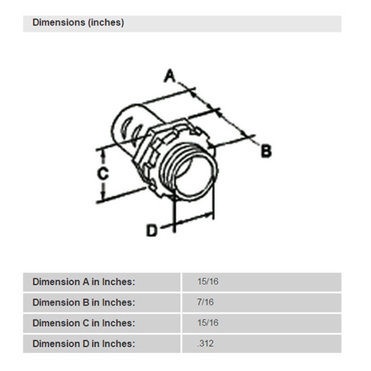 199 Pcs – 3/8″ BRIDGEPORT 519-DC2 Flex Screw In Conduit Connector