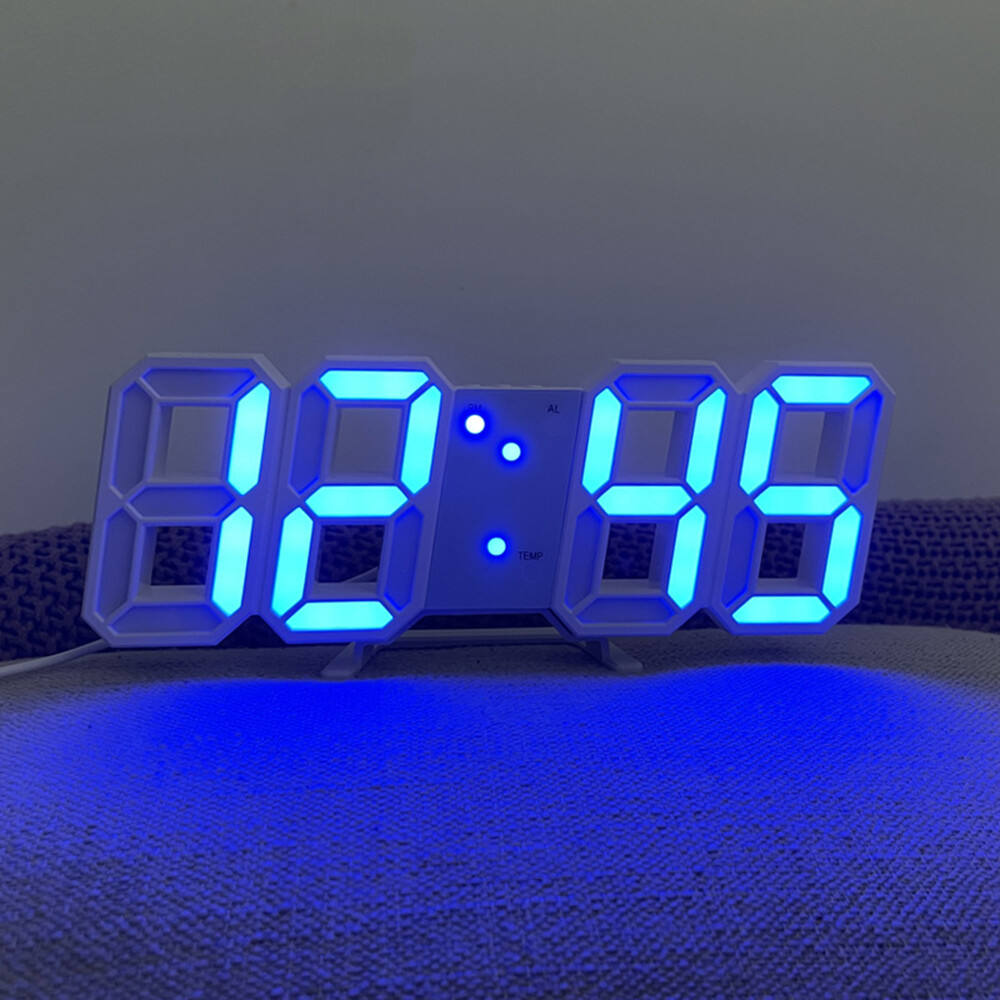 USB Fashion 3D LED Digital Clock Multifunction Electronic Clock Home Decoration