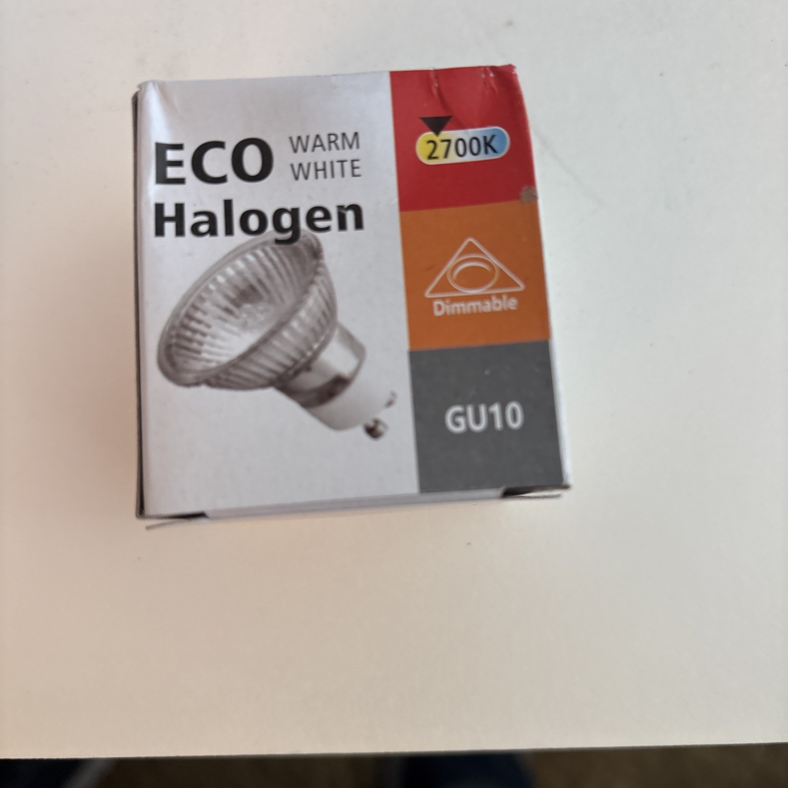Eco Halogen GU10 Dimmable Spot Light Bulb 2700K Lamp Lot Of 5 Bulbs OPEN BOX
