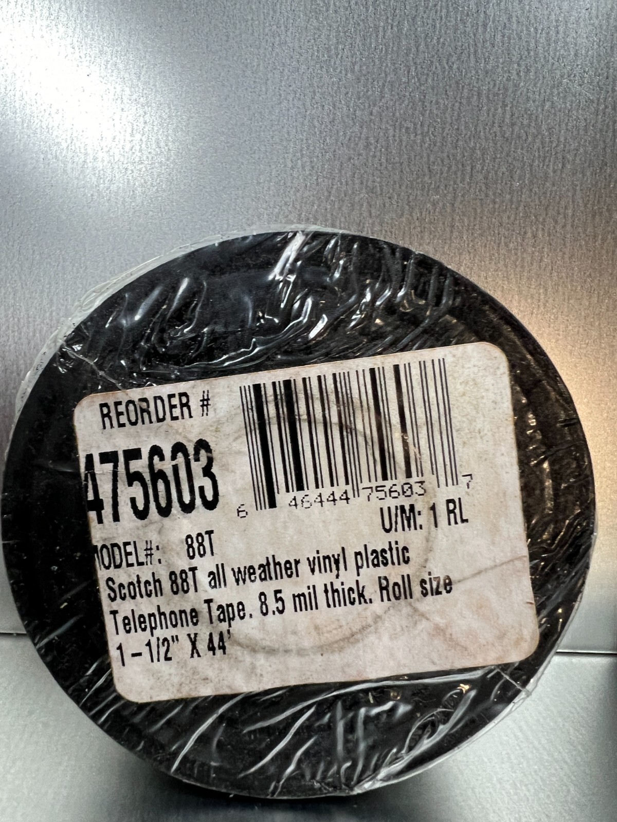 3M Scotch 88t All Weather Telephone Vinyl Plastic Tape 1.2″ Wide 44′ – NEW
