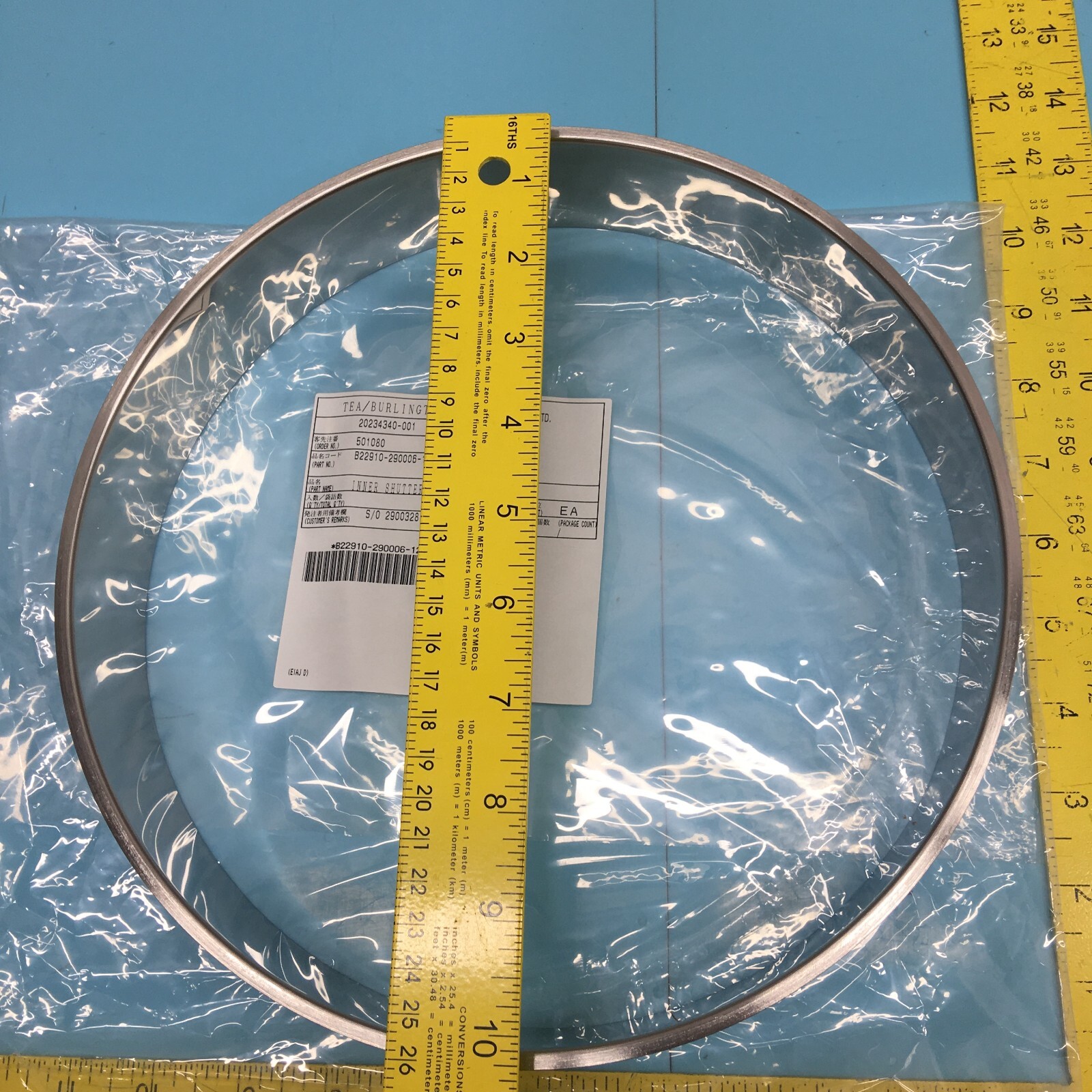 TOKYO ELECTRON TEL CT2910-290006-12 SOD INNER SHUTTER KIT, 155338