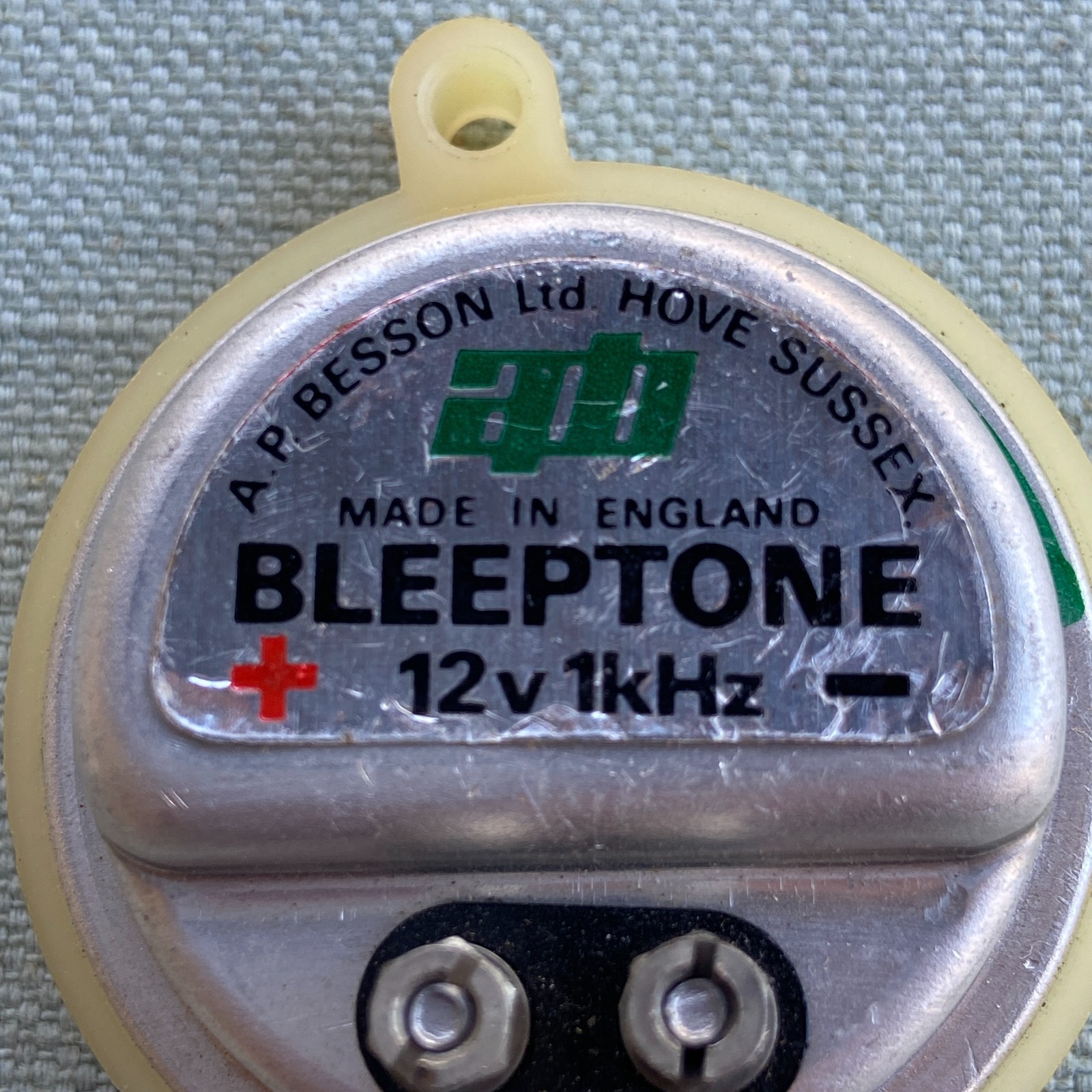 Vintage A.P. Beeson BLEEPTONE 12V Buzzer Alarm Made in England Lot 2 Untested