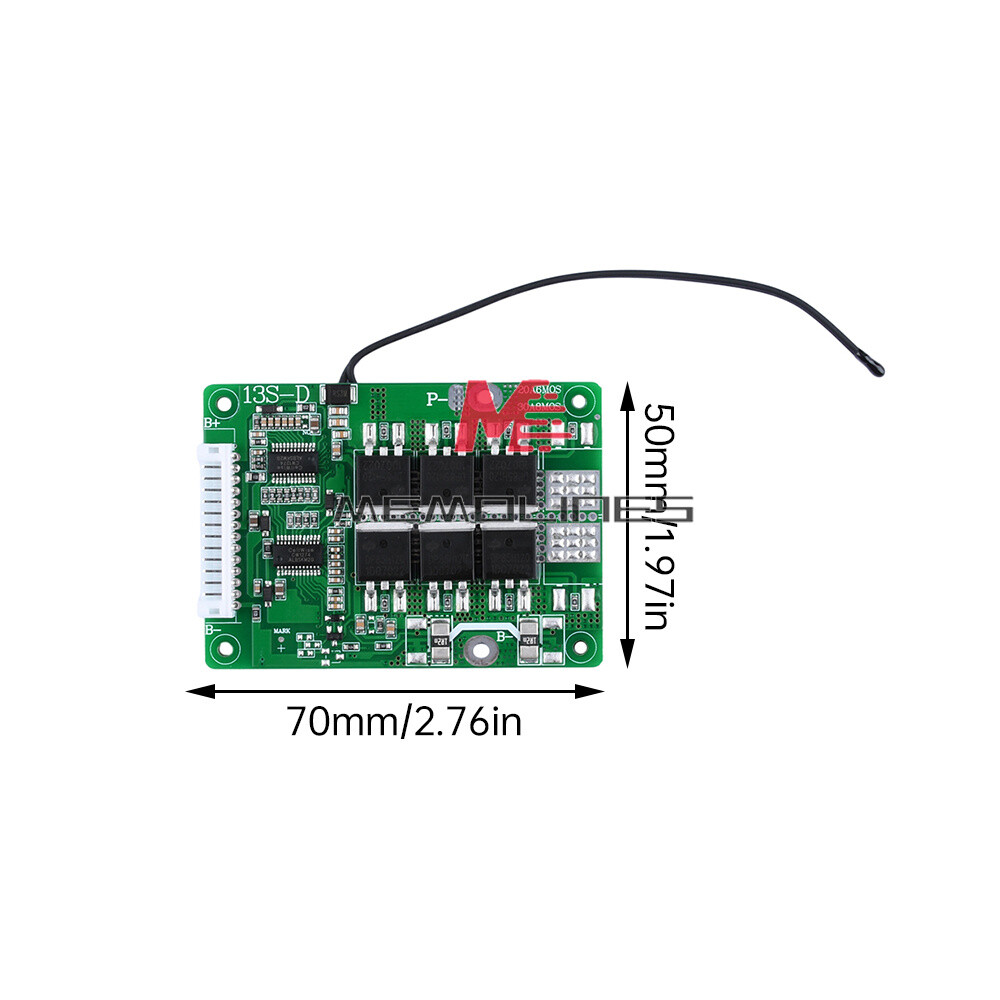 13S 48V 20A 30A Same Port Battery Protection Board for 18650 Li-ion Battery DIY