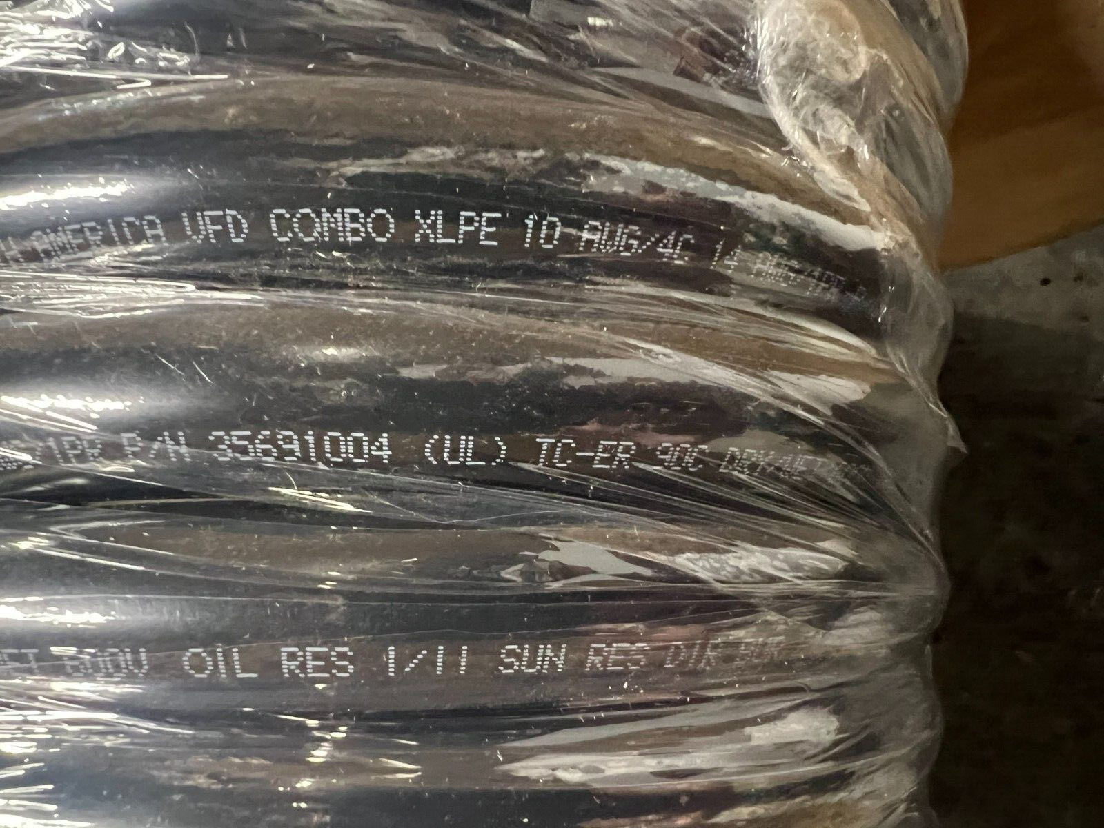 15ft SAB 35691004 VFD Cable VFD Combo XLPE 10 AWG/4c+14/1pr Shielded 1000V New