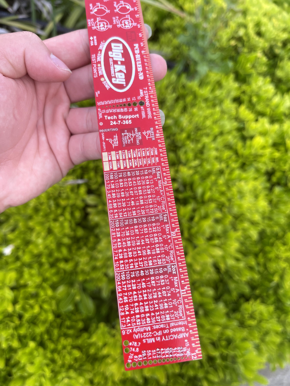 1 ft 12″ 30.48 cm Red Digi-Key PCB Ruler ND Metal Reference Electronic Engineer