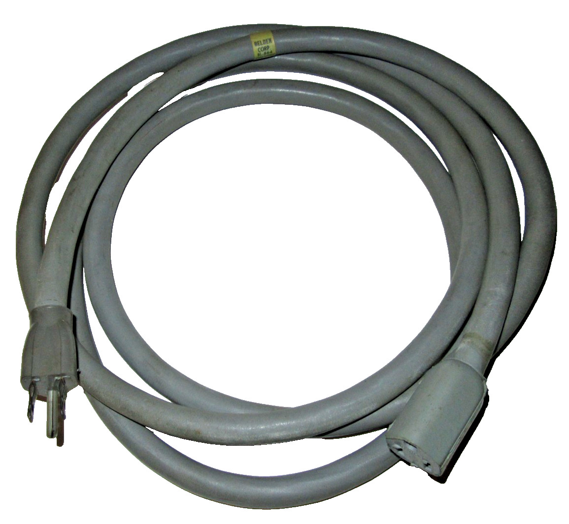 NOS Belden NEMA 5-15 Heavy Duty 9ft Extension Cord 15A/125V 14 AWG Made in USA