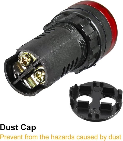 Red Indicator Light Buzzer AC DC 110V 22mm Panel Mount Flas Voltage: 110 Volts