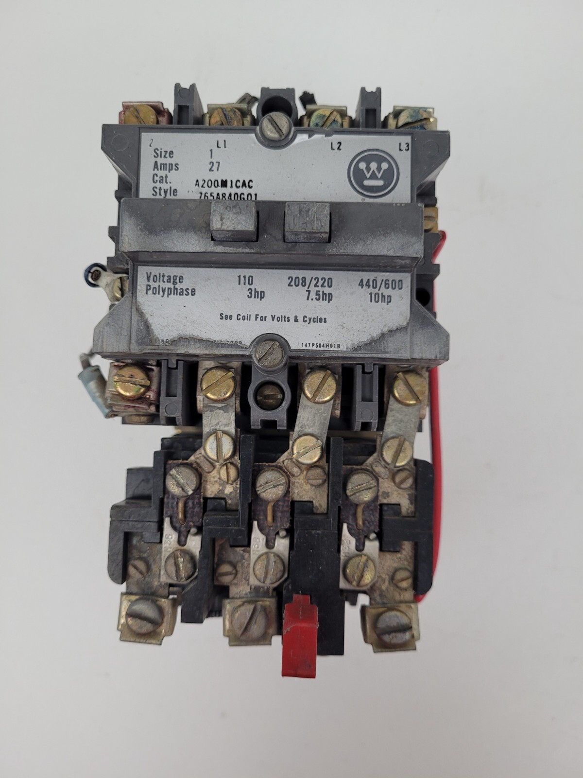 A200M1CAC Westinghouse 27 Amp NEMA Size 1 Starter 120V Coil – Next Day Option