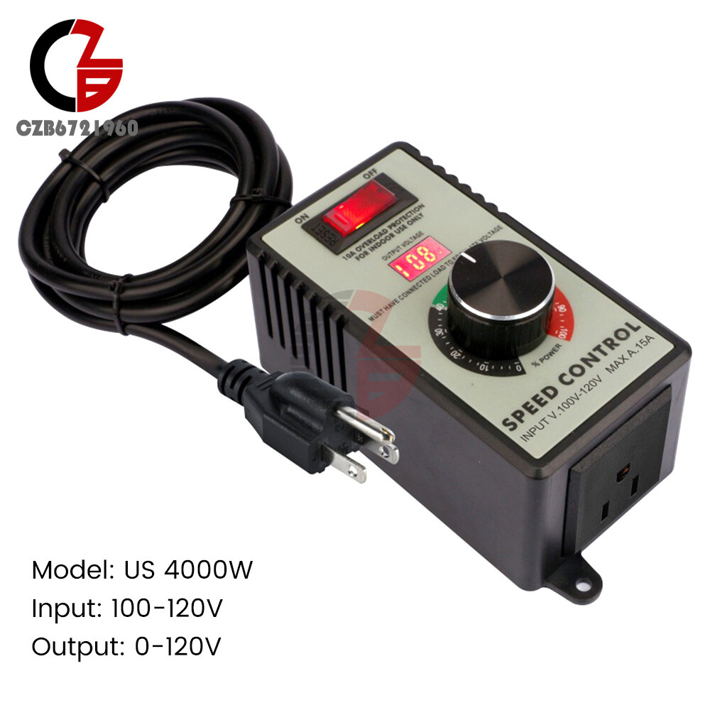 110V/220V Electric Motor Rheostat Variable Speed Controller For Router Fan 4000W