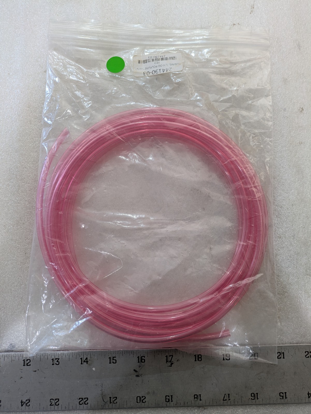 244190-03 Polyurethane Tubing 1/4 Inch OD Red Pneumatic Air Line Industrial OEM