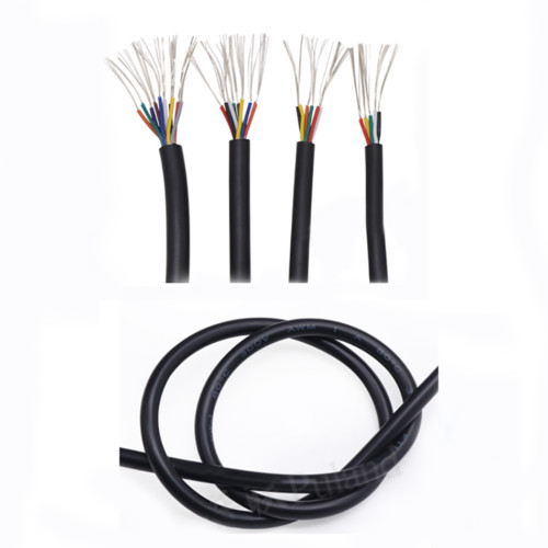 UL2464 28AWG Power Cord Soft Cable 2/3/4/5/6/8/10 Core Signal Control Wire Black