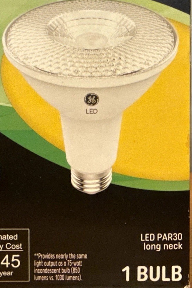 2 GE LED Flood Bulbs,Par30, Soft White, Long Neck, 1000 Lm, 12-Watt – 38446