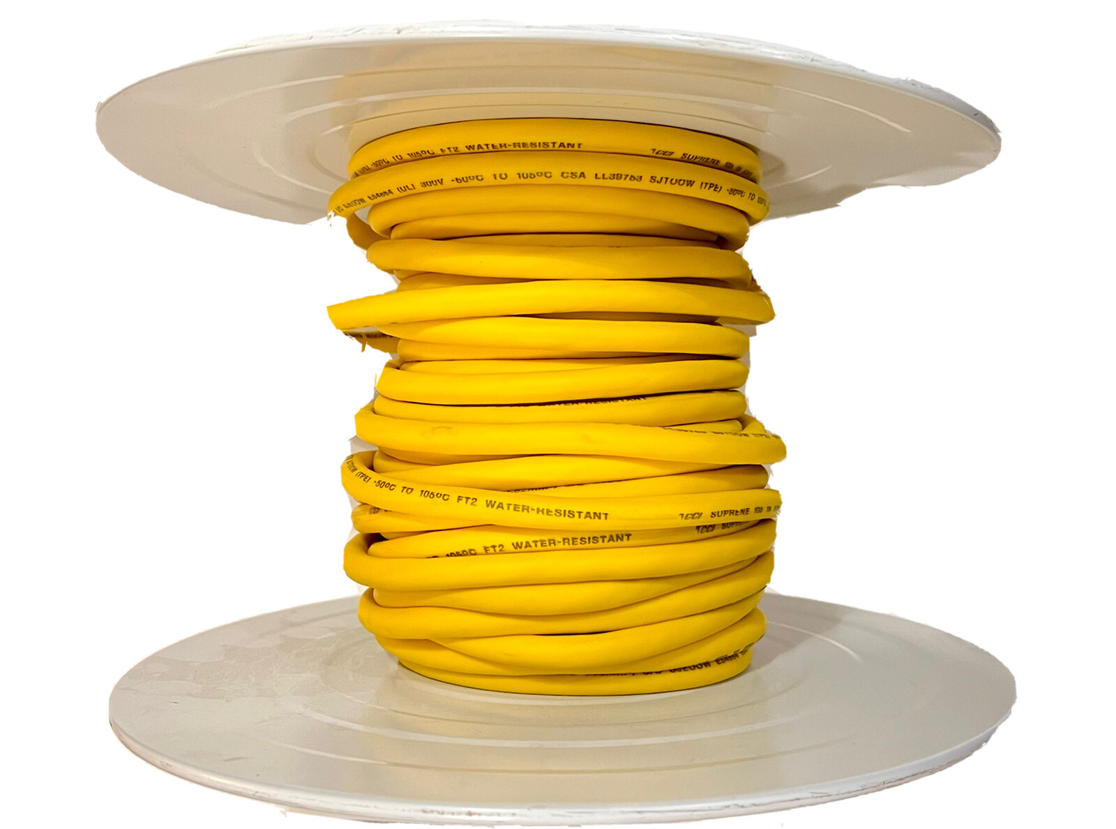 CCI Suprene 18/3 FLEXIBLE CORD 105 18 AWG 3/C SJEOOW 300V 3 Wire Yellow 85’ Ft
