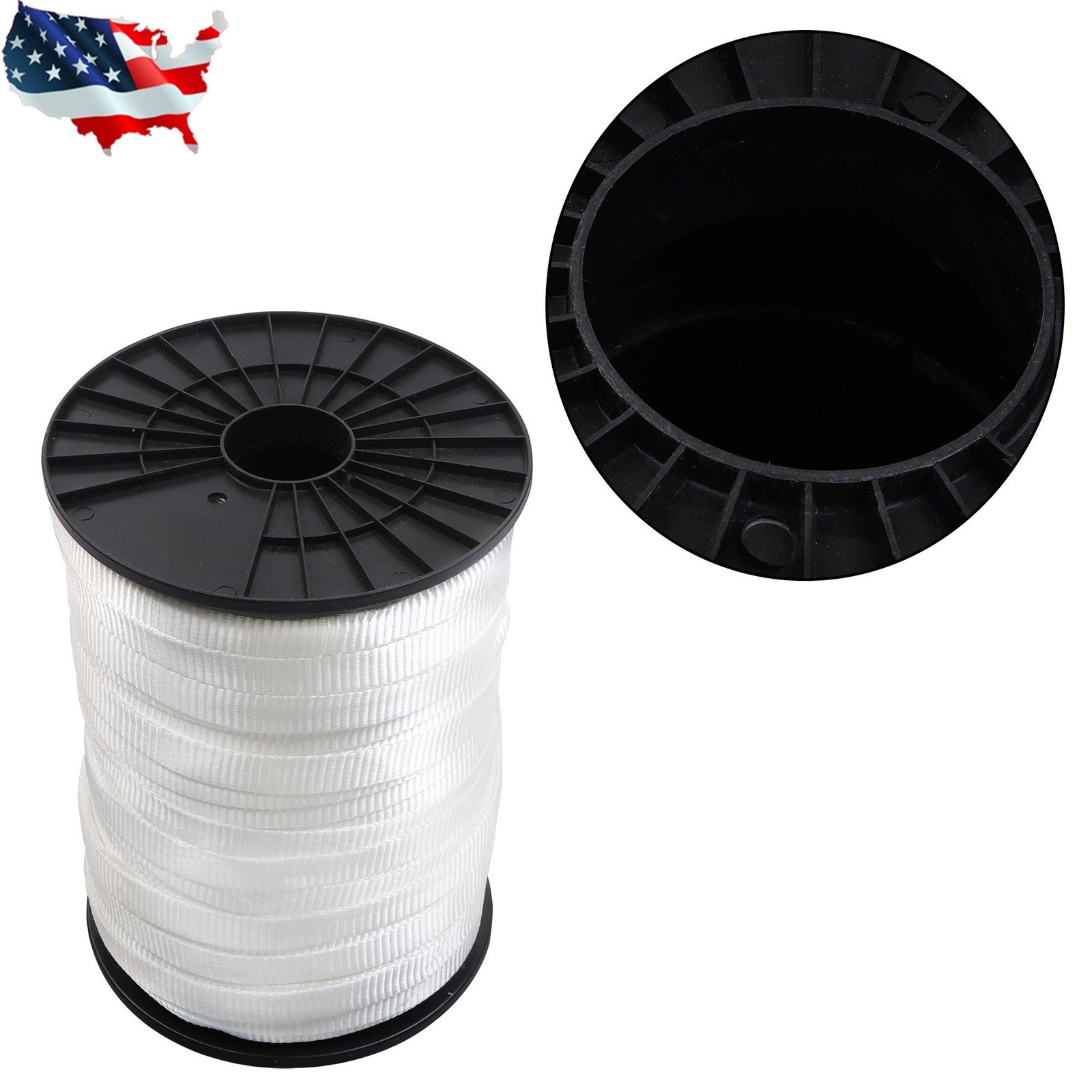 Polyester Pull Tape, 3/4″ x 600′ Mule Tape Flat Rope, 2500 lb Tensile Capacity
