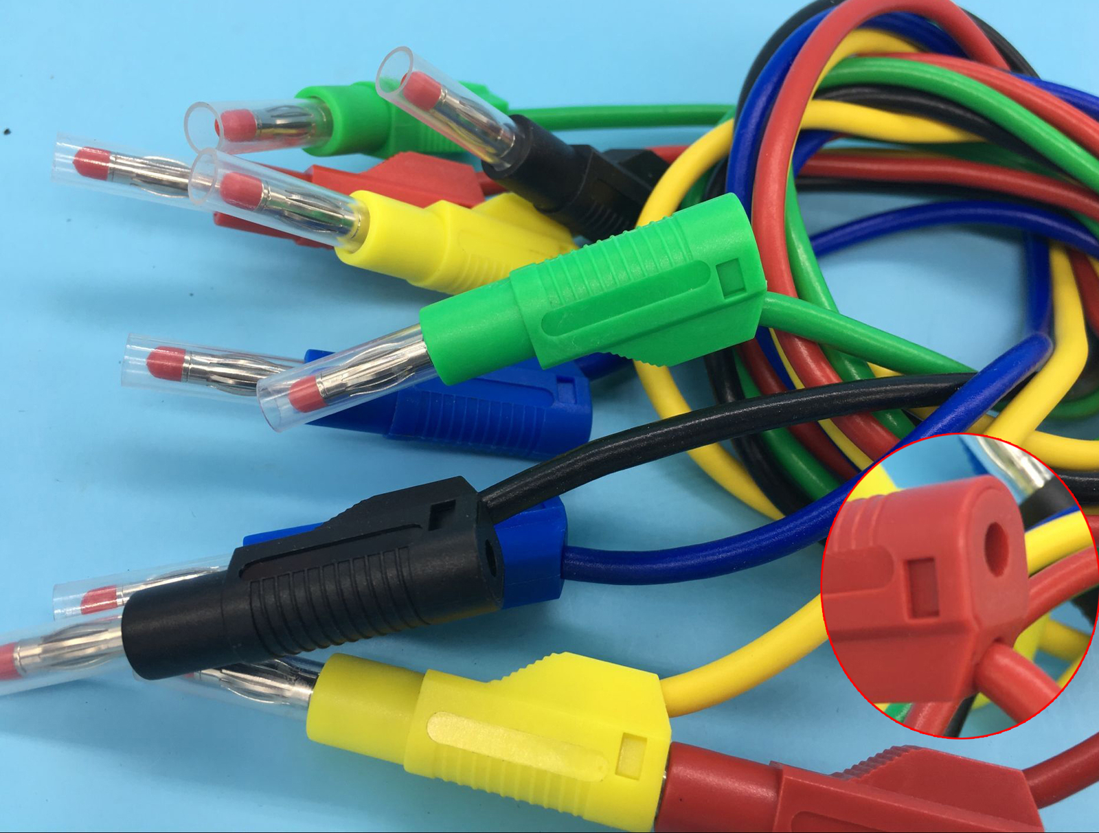 4mm Stackable Banana Plug 14AWG 0.5M/1M/2M Test Lead cables Retractable Shrouds