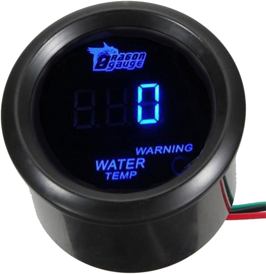 Medidor de Temperatura del Agua 2″ 52 mm Coche Universal Digital Luz LED Az