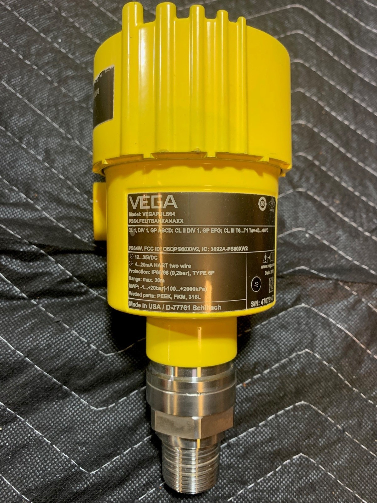 VEGA VEGAPULS 64 Radar Level Sensor 80 GHz Liquid Level Transmitter