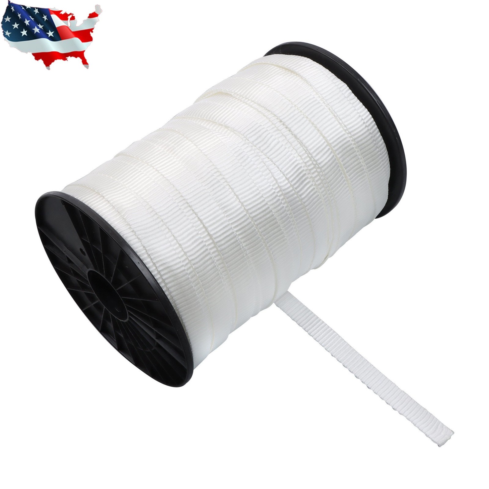 Polyester Pull Tape, 3/4″ x 600′ Mule Tape Flat Rope, 2500 lb Tensile Capacity