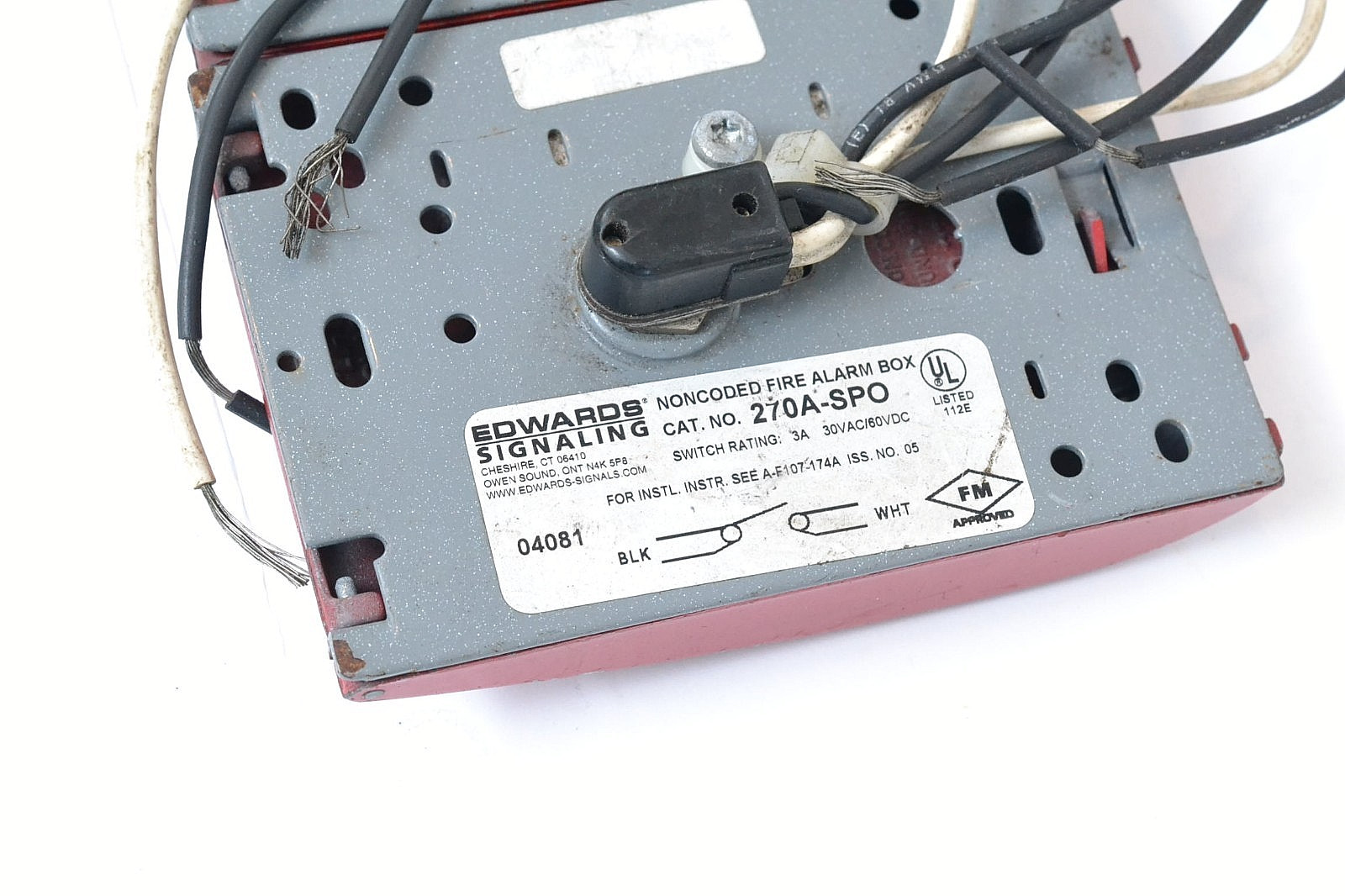 3 Edwards General Signal 270A-SP0 Fire Alarm Pull Station Non-Coded