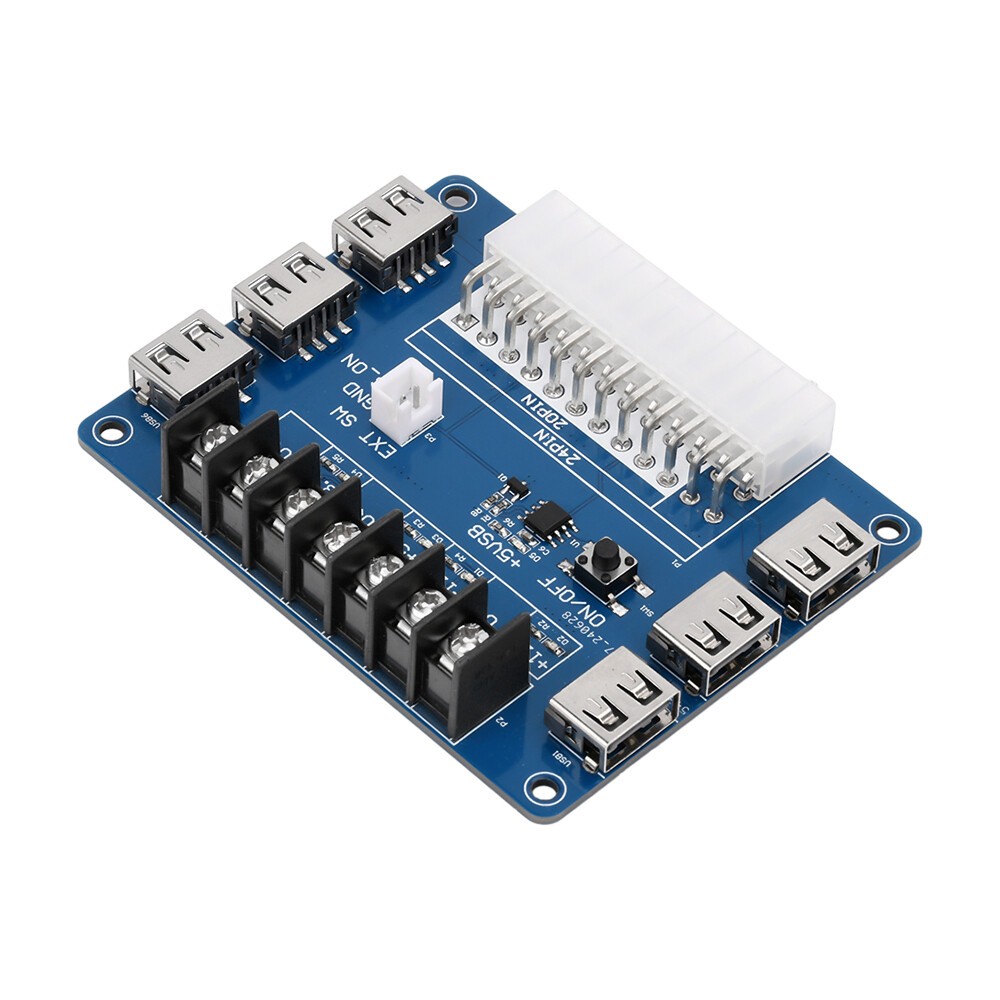 ATX Power Supply Breakout Board USB Charging Desktop Chassis Power Adapter Board