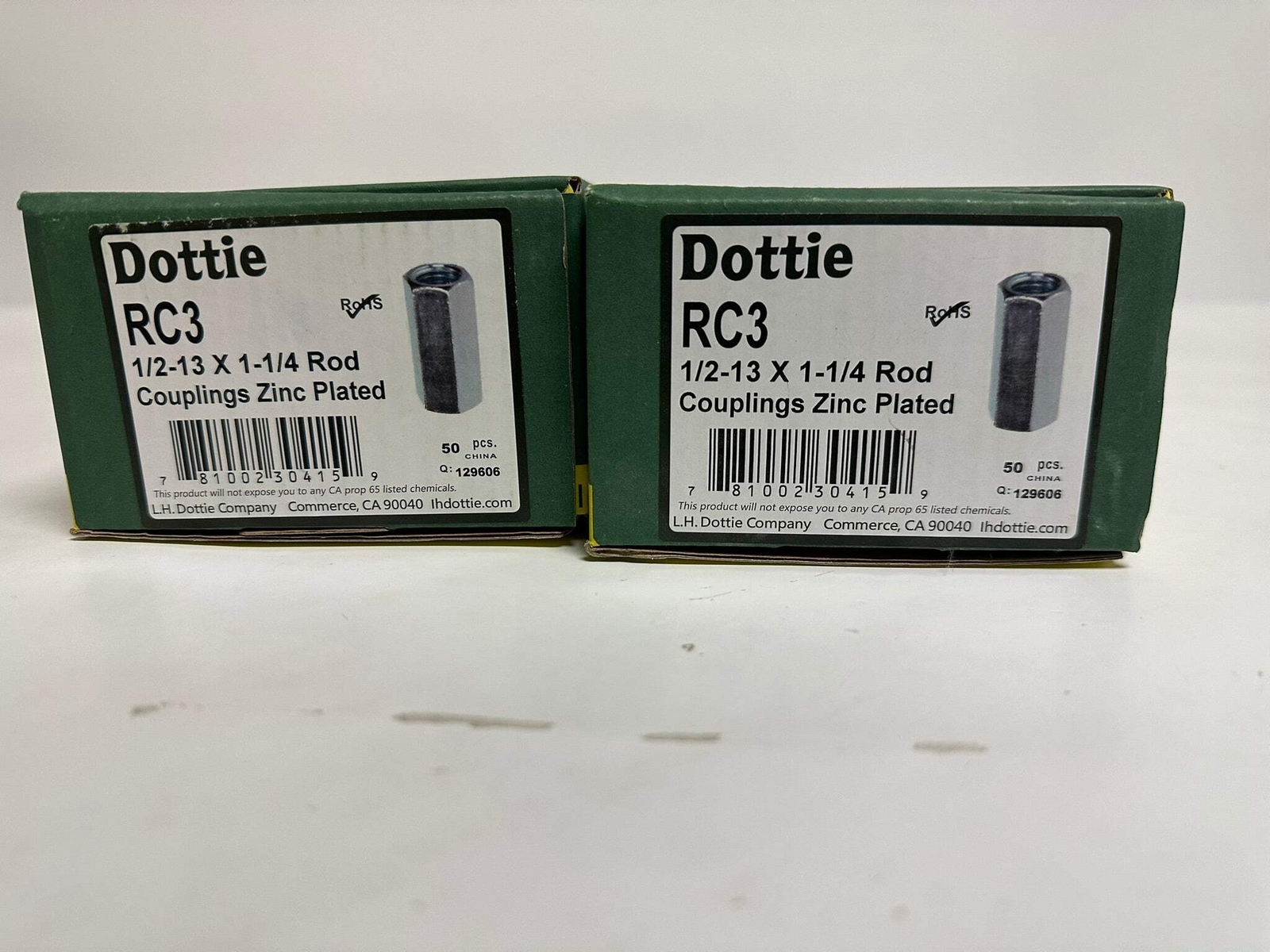 100 PK Dottie RC3 3/8″ Steel Rod Coupling – Threaded Connector for Rods