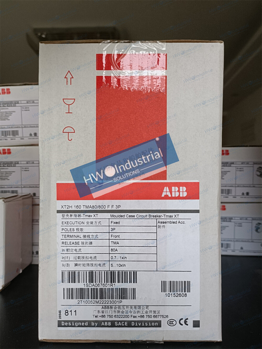 1/Piece XT2H160 TMA80/800 FF 3P 80A ABB Tmax Molded Case Circuit Breaker