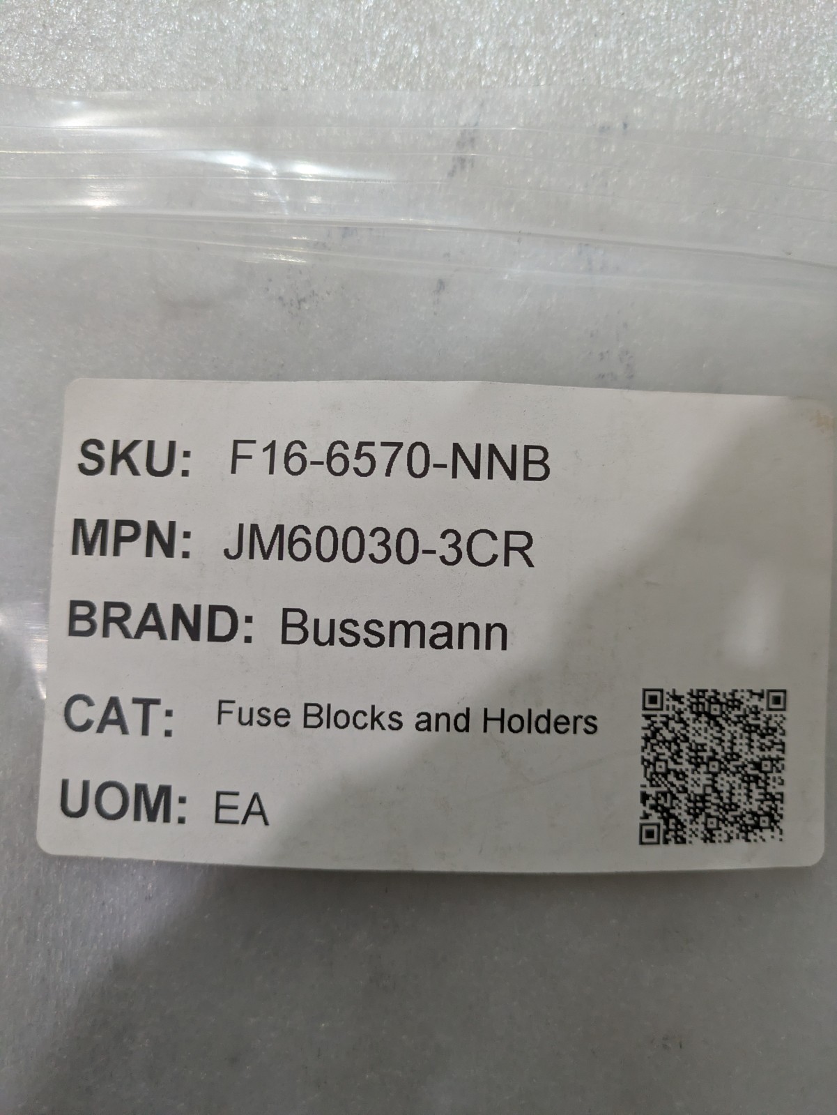 Bussmann JM60030-3CR Modular Fuse Block 3 Pole 30A 600V Class J Industrial OEM
