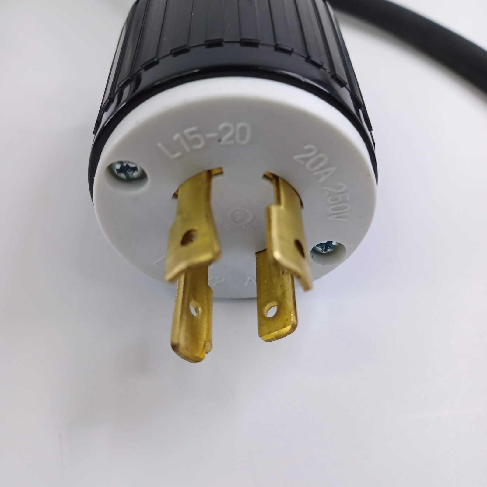 Power Cord L15-20 20A 250V plug with 5ft cable & Connectors Two Section
