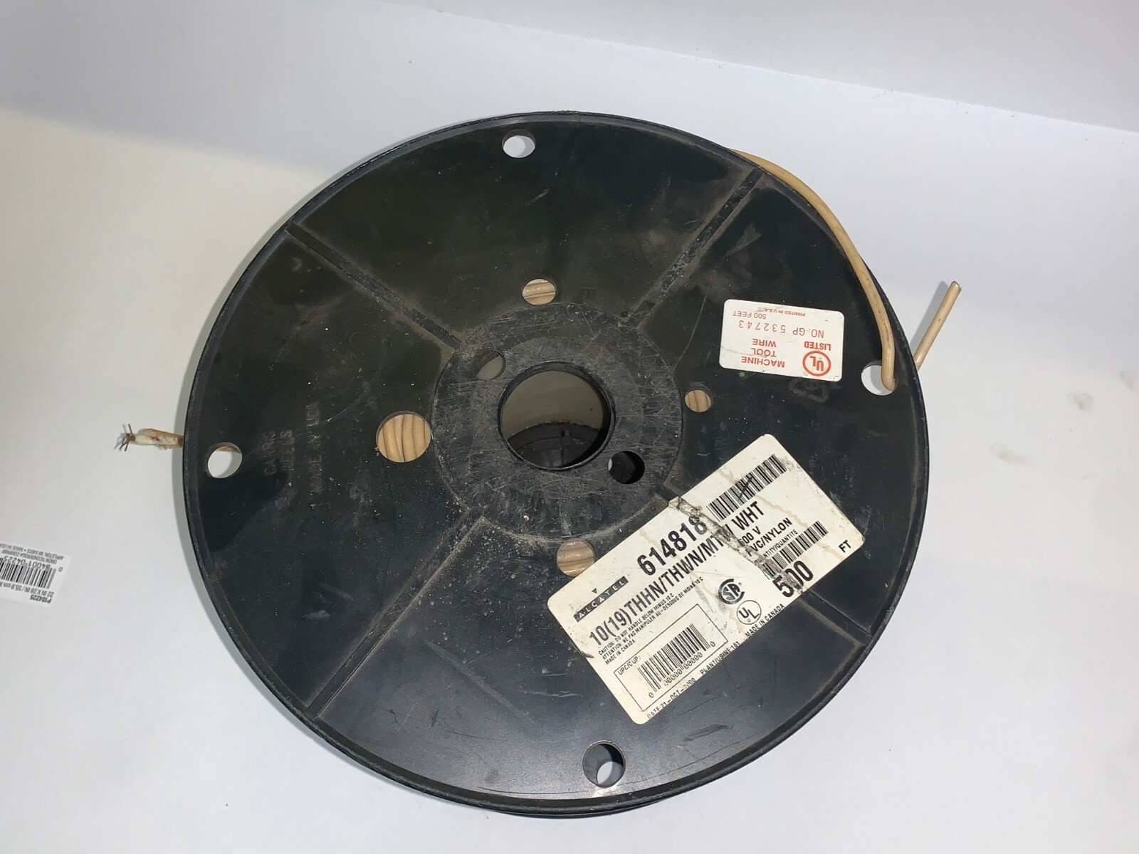 MACHINE TOOL WIRE, 10 AWG, SOLID COPPER, BLACK, THHN/THWN-2, 600V, 220′ EST