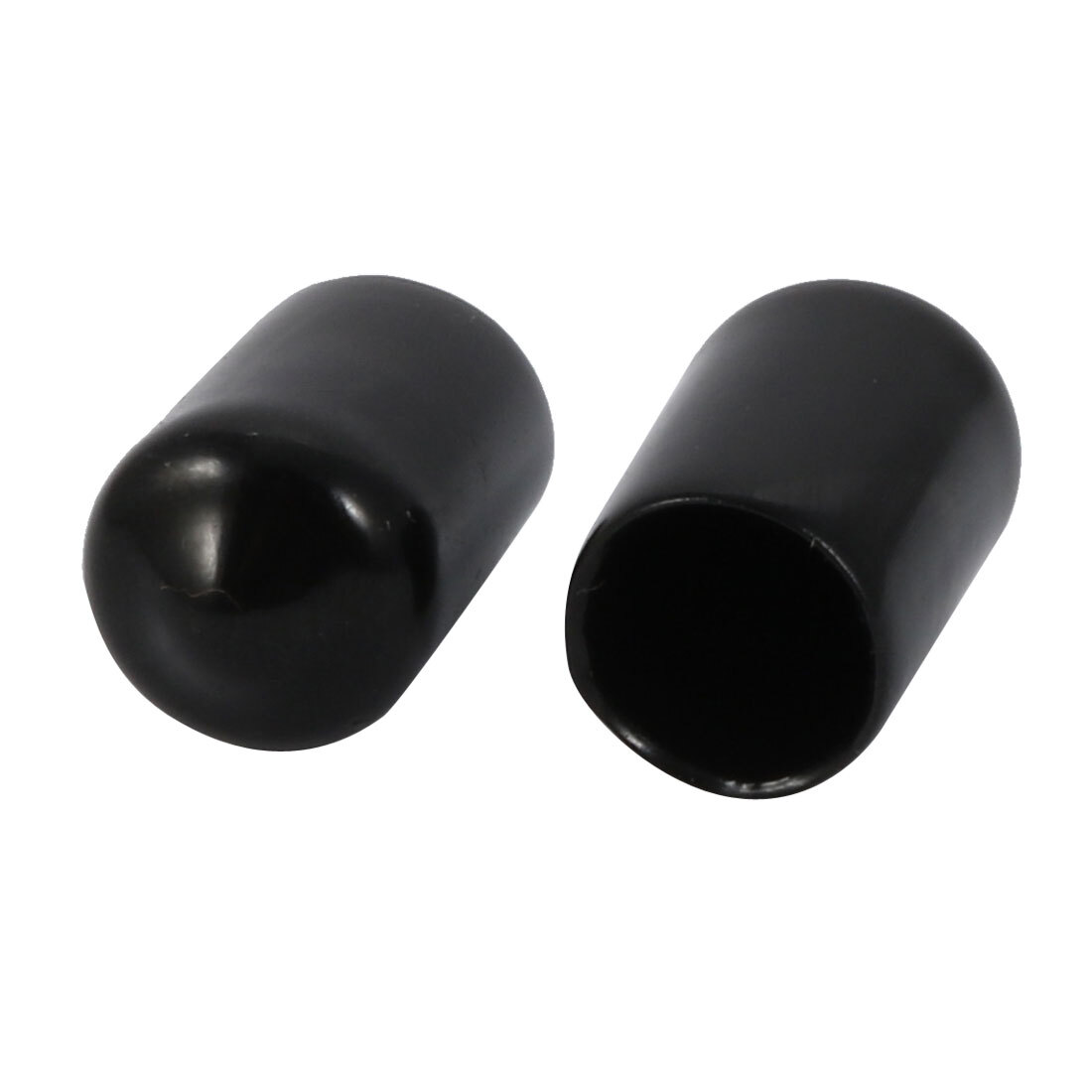 10 Pcs 8.5mm Inner Dia PVC Vinyl End Cap Bolt Screw Thread Protector Black