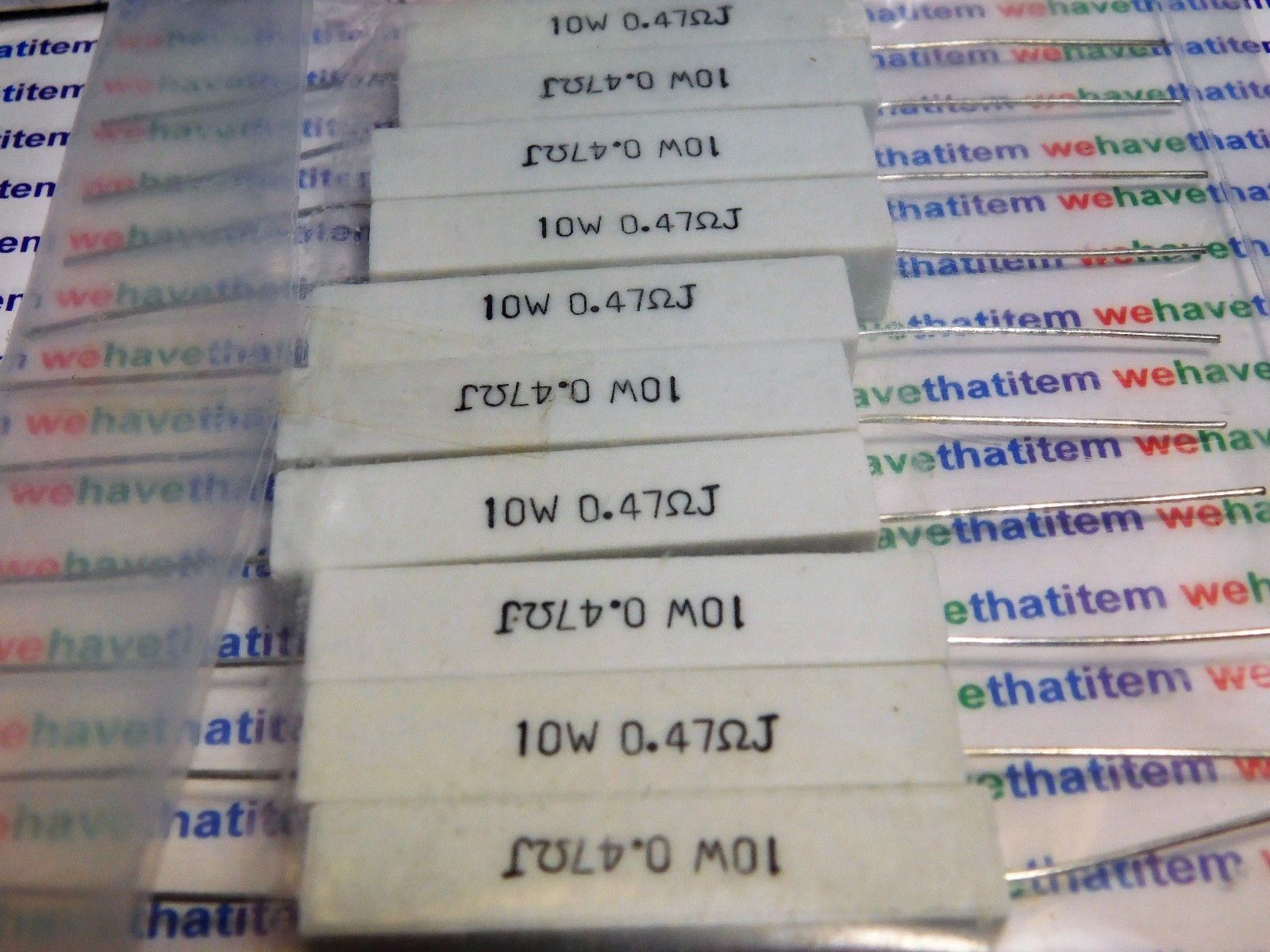 .47ohm 10w AXIAL CEMENT RESISTOR / 10 PIECES (qzty)