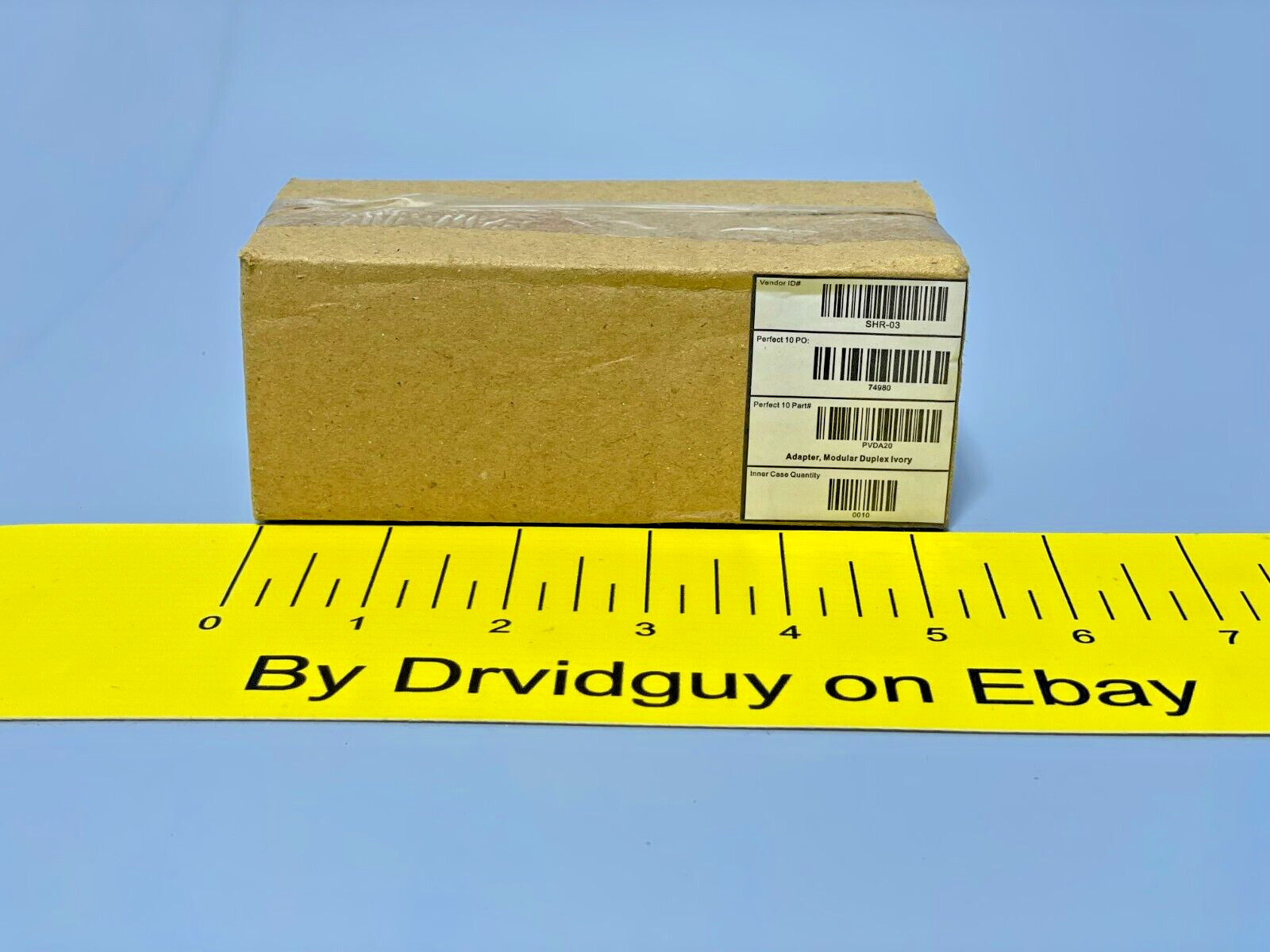 Box of 10 Perfect Vision PVDA20 Adapter, Modular Duplex; Ivory