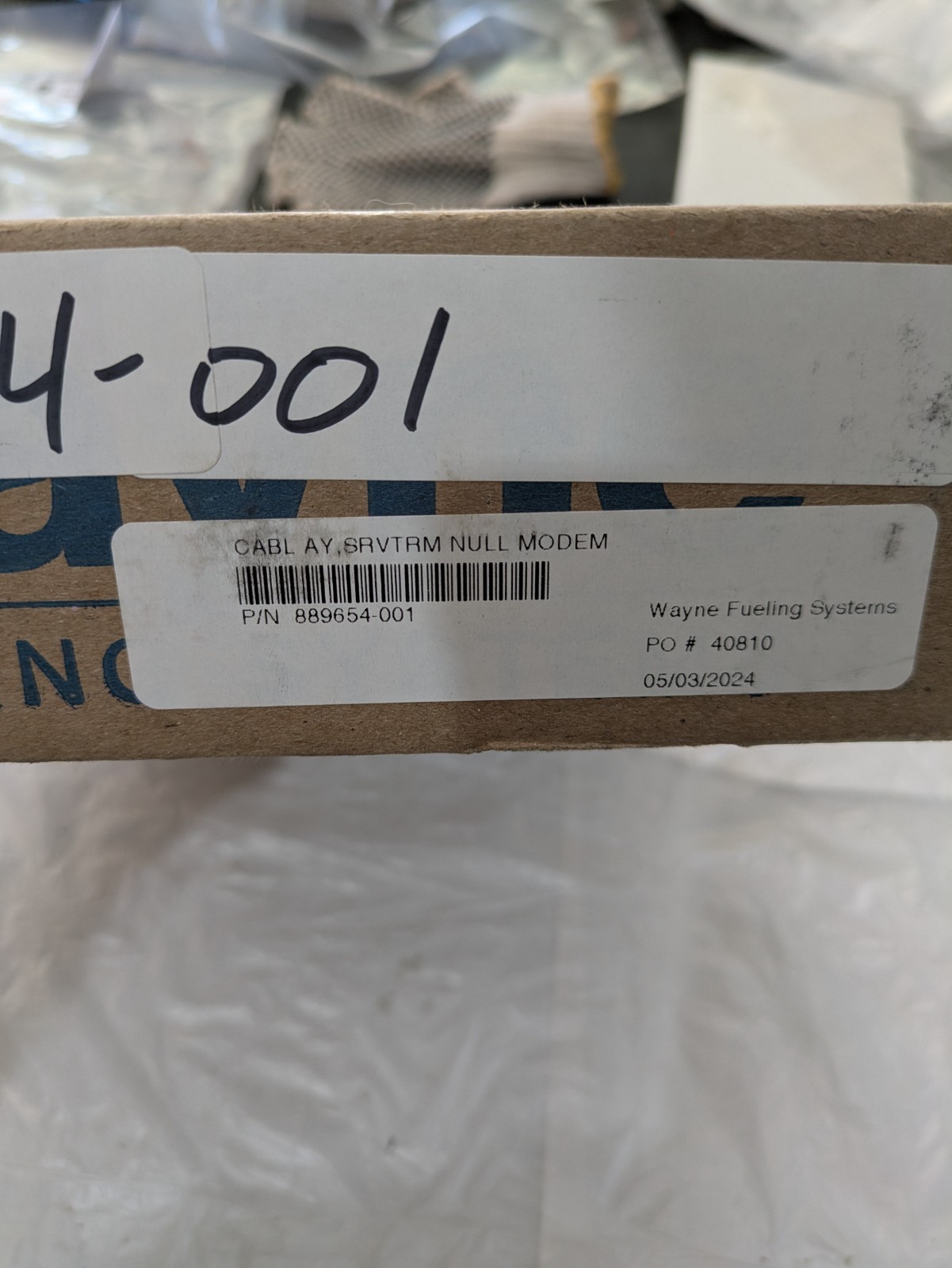 Dresser Wayne 889654-001 Cable Assembly SRVTRM Null Modem
