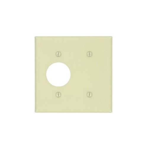 Leviton 86085, Ivory,2-Gang, Standard, Combination, Wallplate, 1 pc