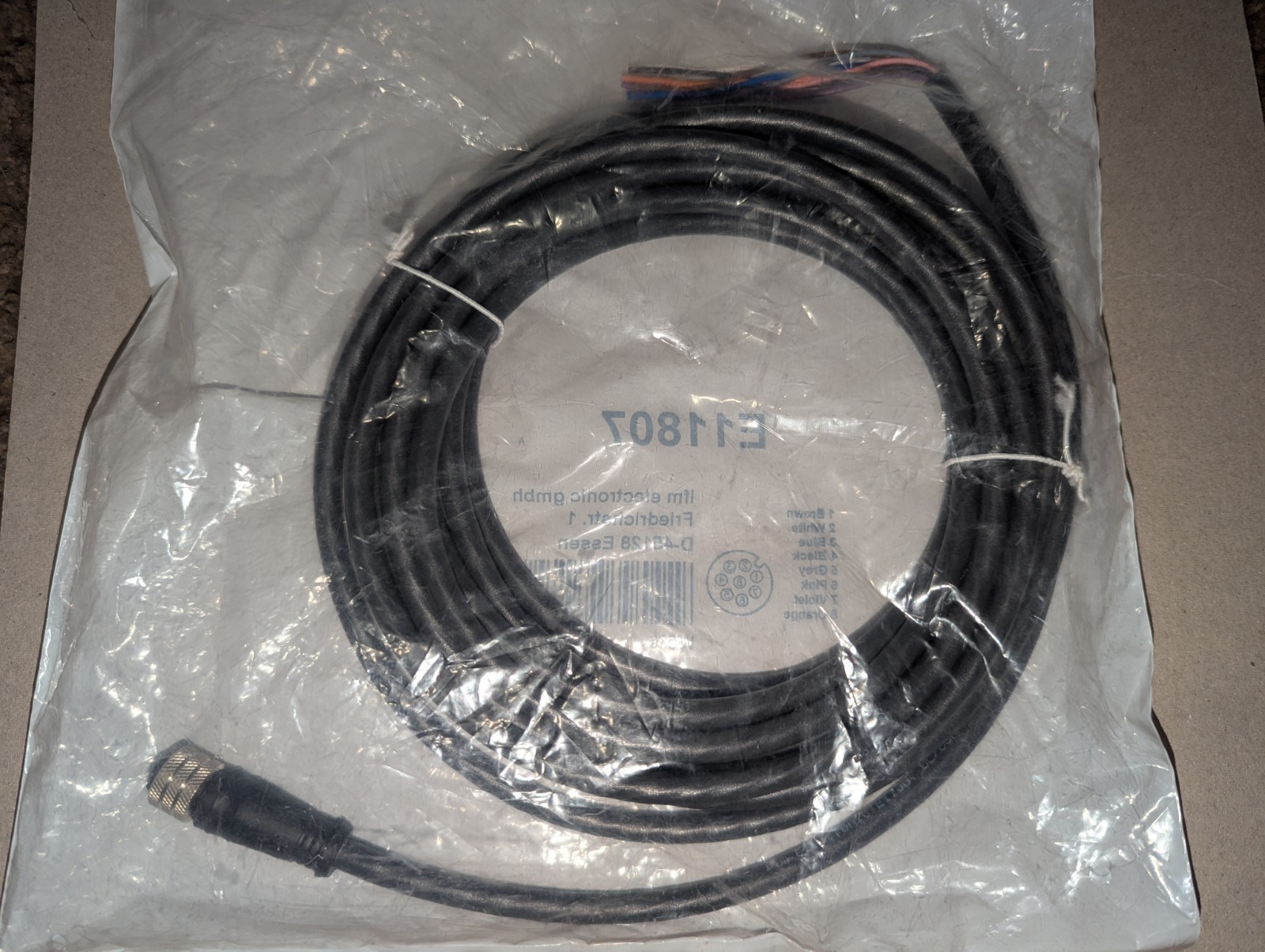 NEW GENUINE IFM ELECTRONIC GMBH E11807 CORDSET