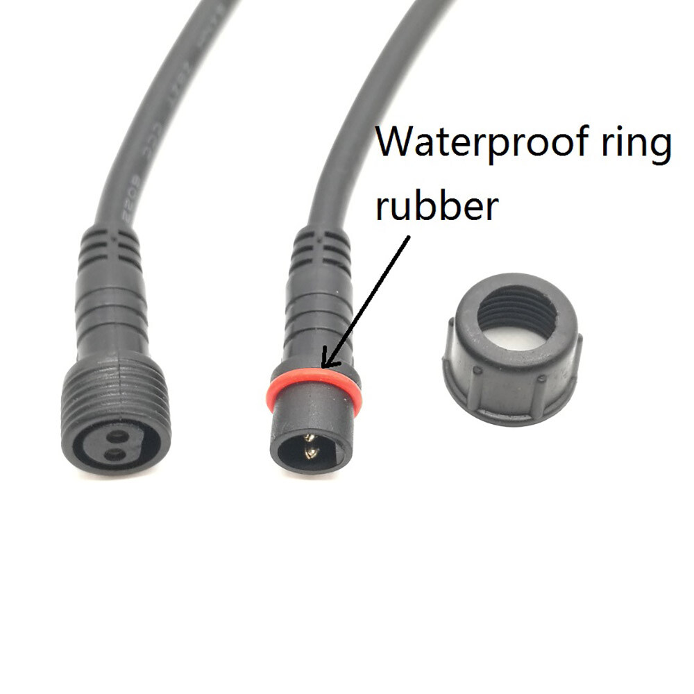 40cm Waterproof Male & Female Plug Wire Connector Cable Electrical Wire 2-8Pin